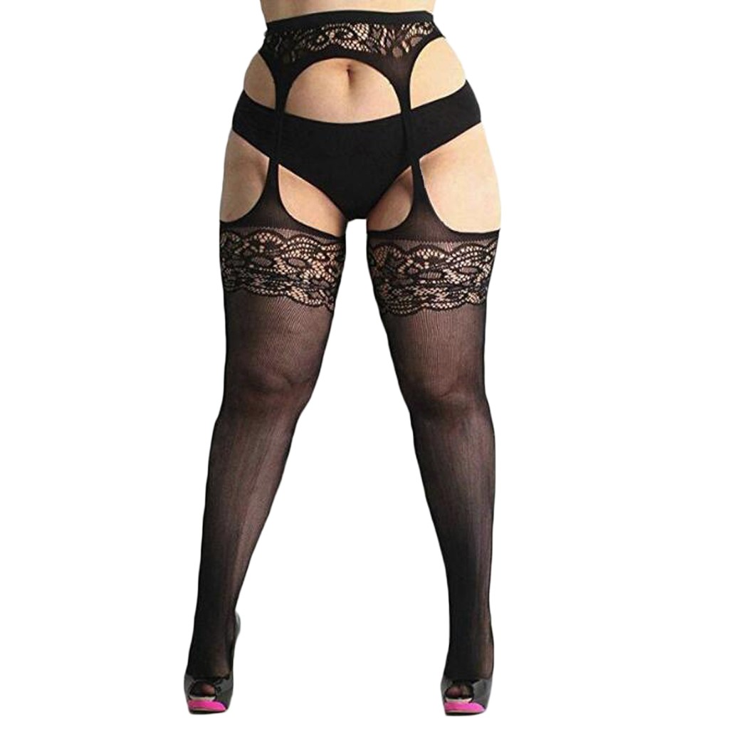 Sexy Lingerie Hot Erotic Women Tights Fishnet Pantyhose Hollow Out Women Stockings Plus Size Body StockingsTransparent