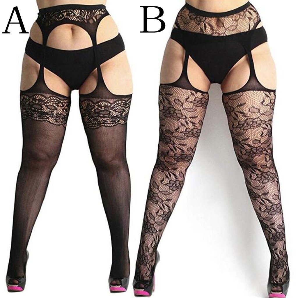 Sexy Lingerie Hot Erotic Women Tights Fishnet Pantyhose Hollow Out Women Stockings Plus Size Body StockingsTransparent