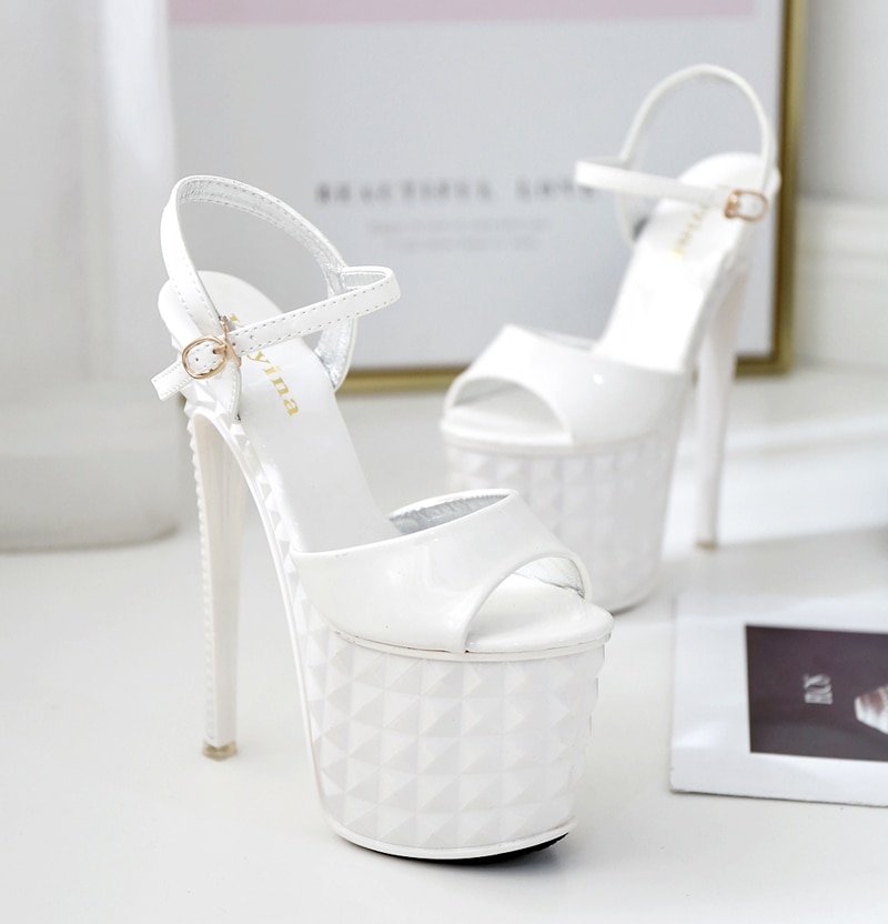 Ladies Shoes And Sandals 19cm Ultra High Heel Sandals Sexy  Stripper Shoes 9cm Platform Gladiator Sandals Summer Party Shoes