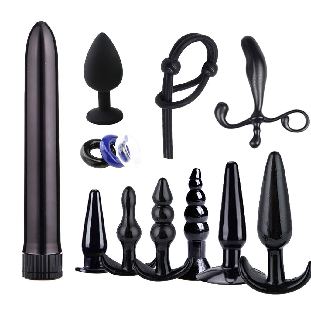 7PCS Adult Diary Soft Silicone Anal Butt Plugs Dildo Massaging  Vibrator Kit Set Beginner Adult Sex Toys for Men/Women