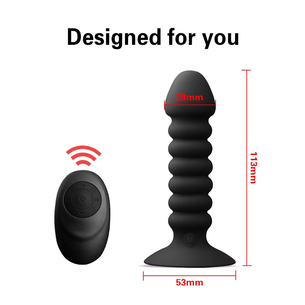 Anal Sex Toys for Men Prostate Massage Vibrator Remote Control Butt Plug Vibrator 10 Speeds Anal Delay Ejaculation Sex Shop