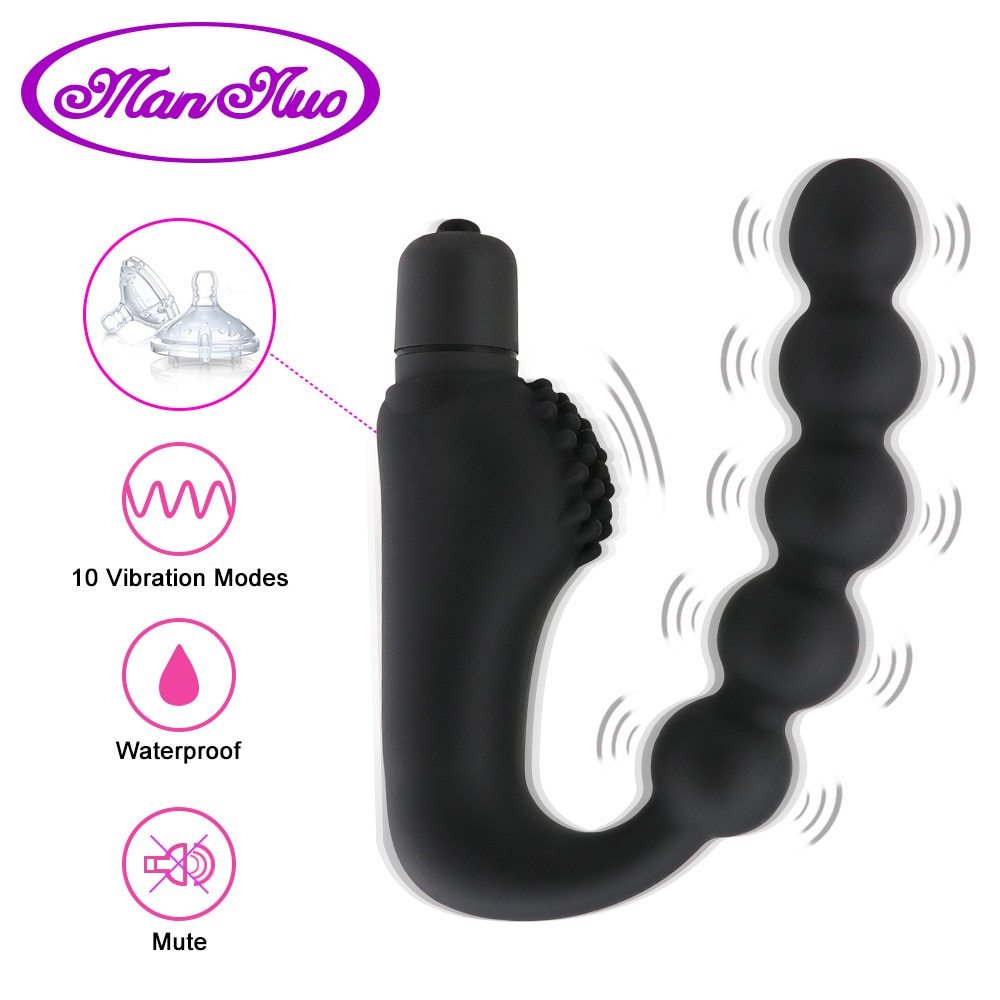 Man nuo 10 Speeds Anal Beads Vibrator Prostate Massager Sex Product Anal/Butt Plug Vibrating Anal Sex Toys for Woman