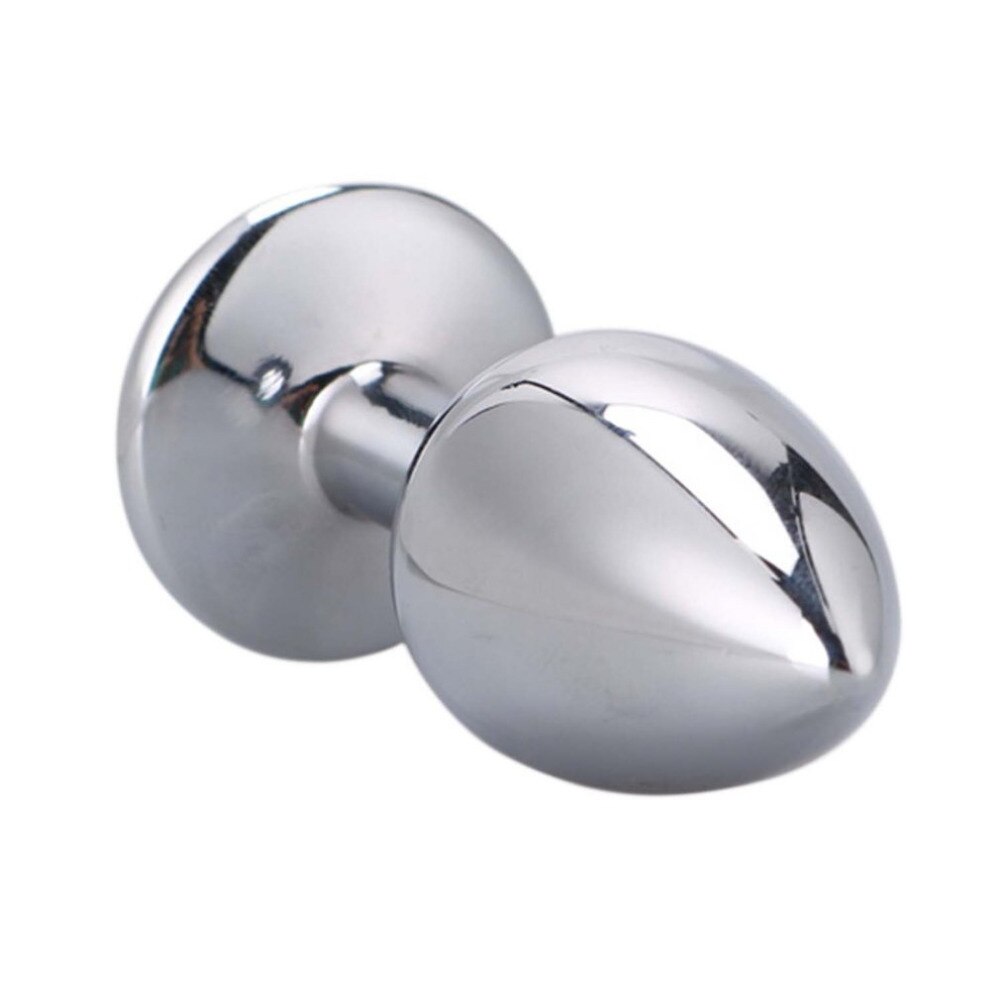 Intimate Metal Anal Plug With Crystal Jewelry Smooth Touch Butt Plug No Vibrator Anal Bead Anus Dilator Anal Toys for Men/Women