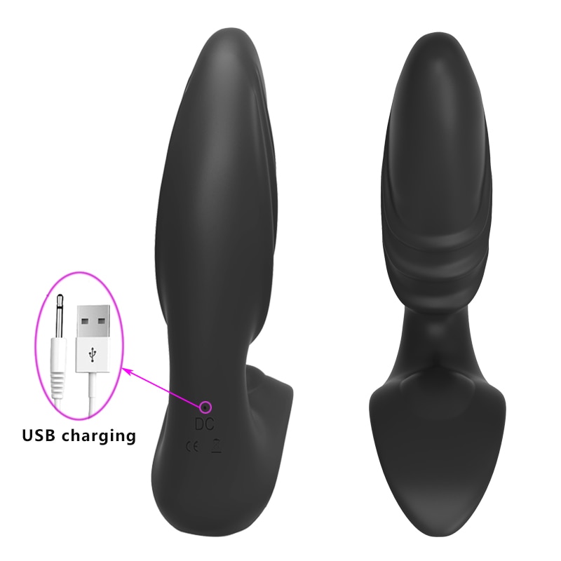 HWOK Anal butt plug Men masturbator Male Wireless Remote Control Prostate Massager Vibrator Adult Sex Toys Masturbator for Men