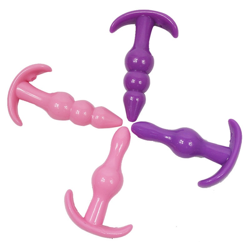 Silicone Anal Dildo No Vibrator Male Prostate Massager Anal Beads Plug G Spot Butt Plug Masturbation Anal Sex Toys for Couple
