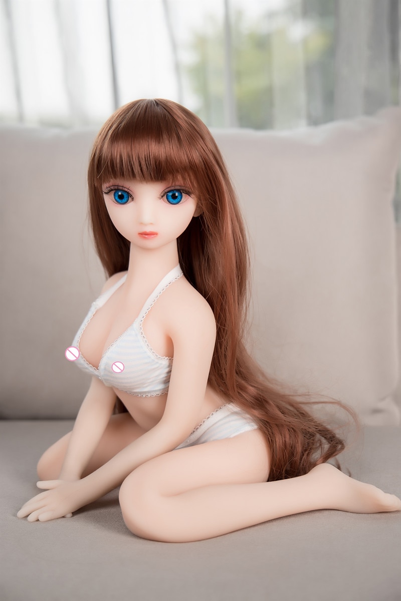 68cm Japanese Anime Sex Doll Full Silicone Metal Skeleton Small Boobs A Cup Mini Sex Doll Lifelike Vagina Anal Love Doll For Men
